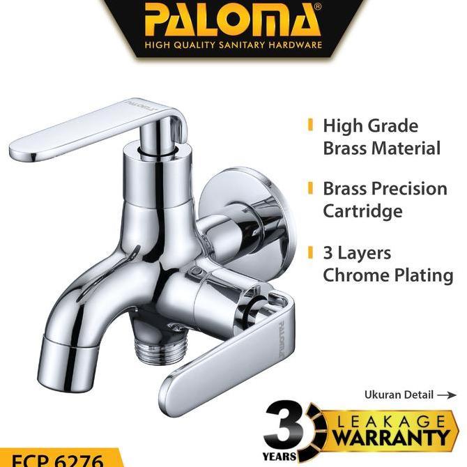 PALOMA FCP 6276 Keran Cabang Shower Bak Mandi Double Tembok Kran Air