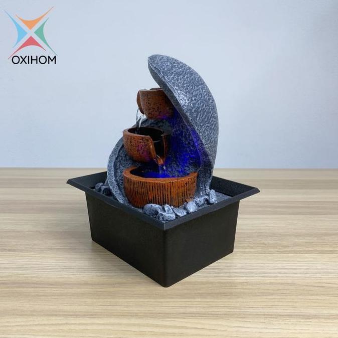 Oxihom W501 Water Fountain Ornament Articles Taman Air Mancur Mini Garden Abstrak Dekorasi Indoor da