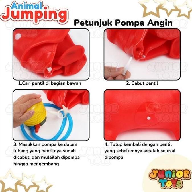 Wxyg- Kuda Kudaan Karet Jumping Animal Mainan Bisa Dinaiki Anak Hewan Genjot Unicorn Sapi Rusa Pegas