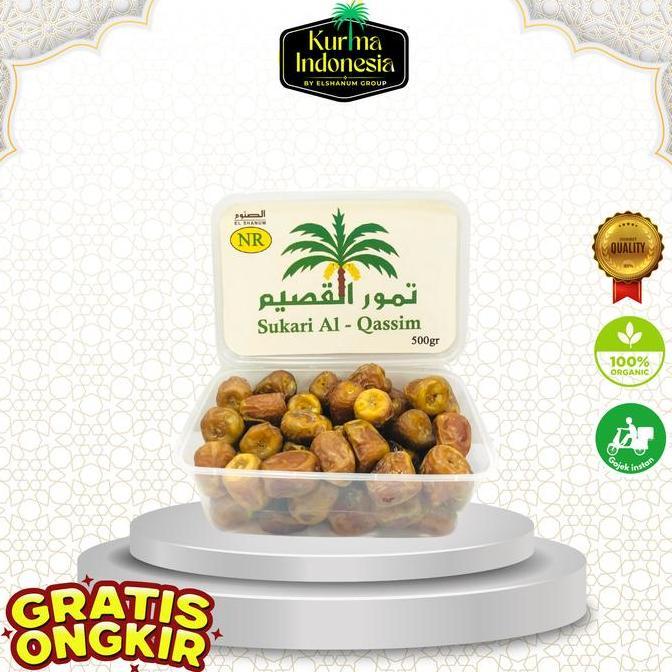 Kurma Sukari Jumbo al-qassim 1 kg Kemasan toples Thinwall - Kurma Indonesia