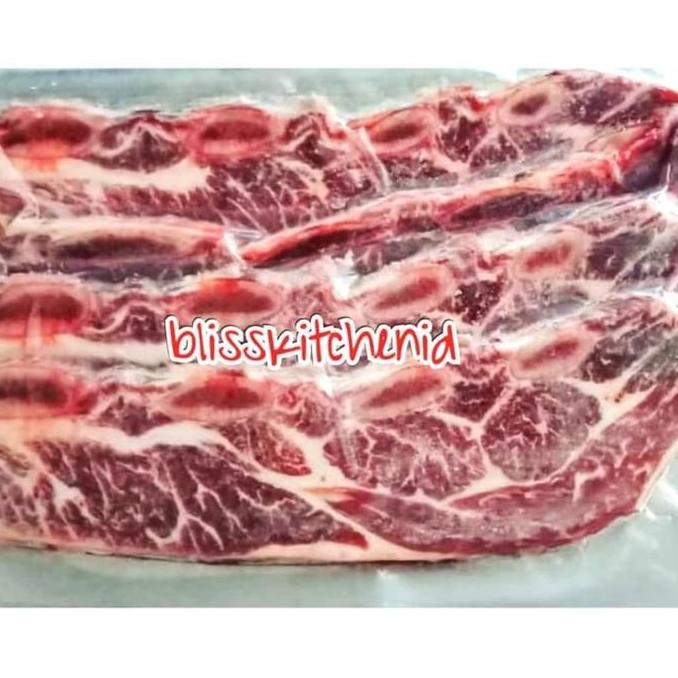 Iga Sapi US Chuck Short Ribs Bonein Beef Kalbi/Galbi 1Cm Marbling 4