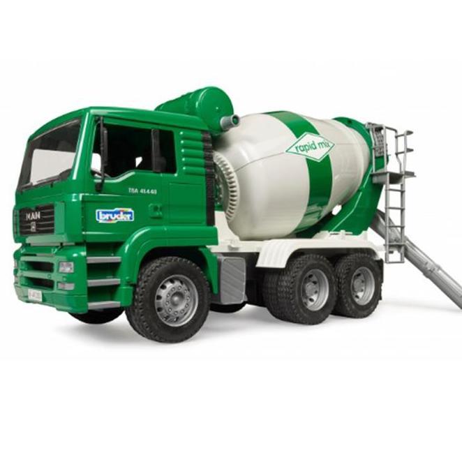 Bruder 2739 Man Tga Cement Miniatur Truk Semen Molen Hijau Diecast 116 Tangki Permainan Plastik