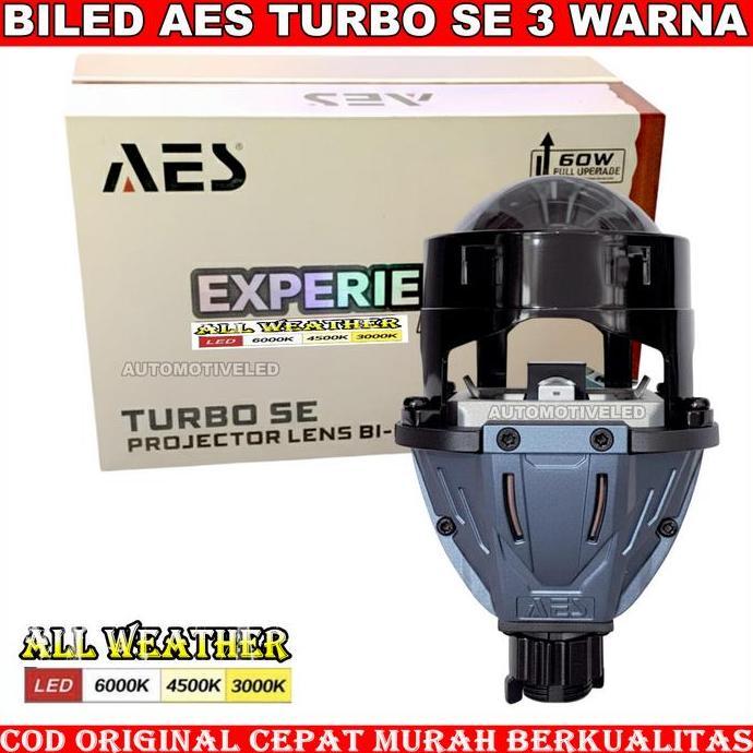 Original Lampu Projector Biled Turbo Se 3 Warna Aes 2,5 Inchi Bluelens 55 Watt All Weather | Projie 