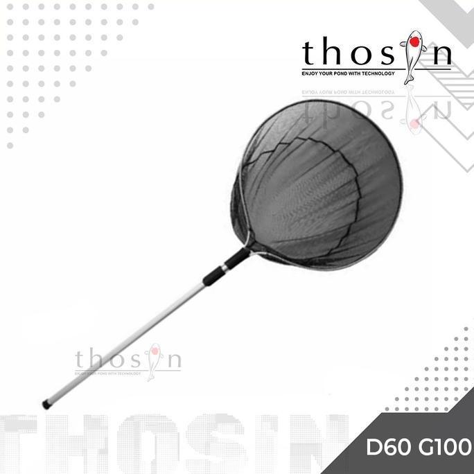 Jaring Serok Penangkap Ikan Koi Besar D60 Diameter 60 Cm Gagang 100 Cm