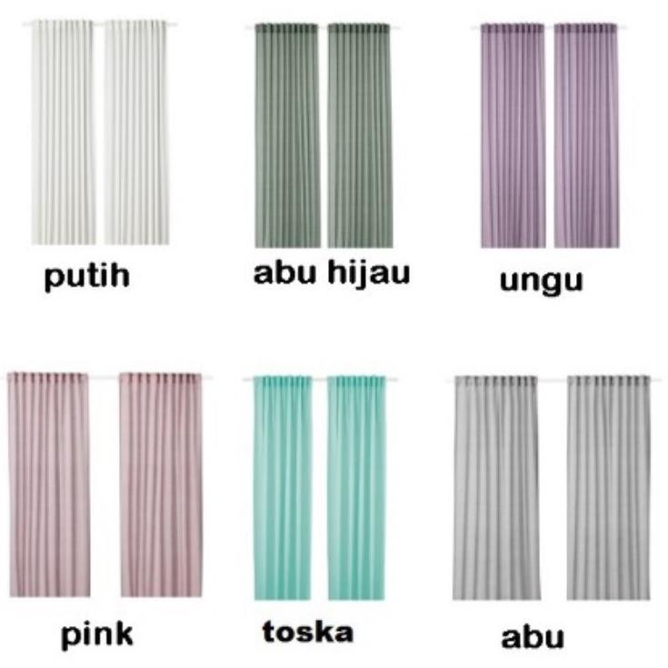 HILJA Gorden, 1 pasang, putih / abu / biru / merah / toska