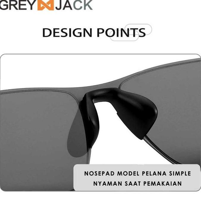 Ready Grey Jack Kacamata Sunglasses Anti Silau Uv400 Polarized Bahan Metal Ringan Fashion Pria Wanit
