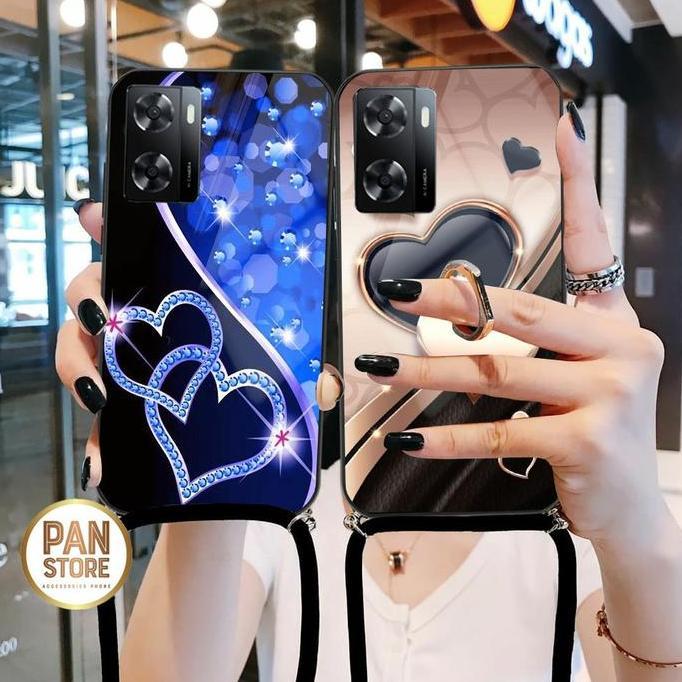 [KT07] SOFTCASE KACA + TALI FOR OPPO A57 2022 A16 A54 A15 A53 A33 A39