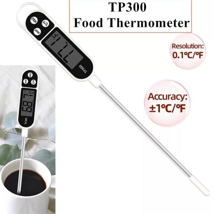 TP300 Termometer Makanan Minuman Kopi Minyak Dapur Susu Daging TP 300 BBQ Meat Food Thermometer Digi