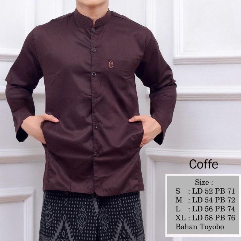 Unik Koko Halus Semi Jas / Jasko/ Koko Kafana Koko Jumbo Ukuran Besar,Baju Koko Tangan Panjang Jasco