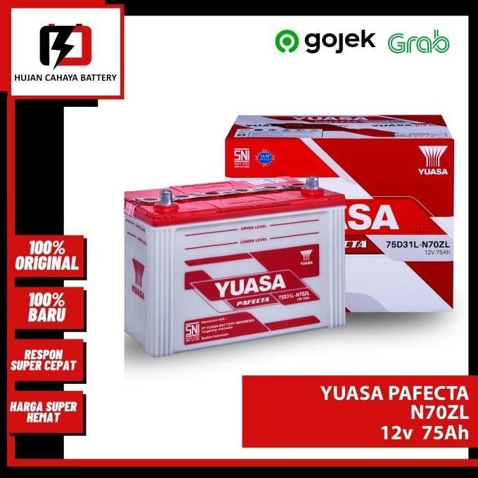 BEBAS ONGKIR - Aki Mobil YUASA PAFECTA N70ZL / N-70-ZL /N 70 ZL-Aki LEXUS 4.7 V8 2010