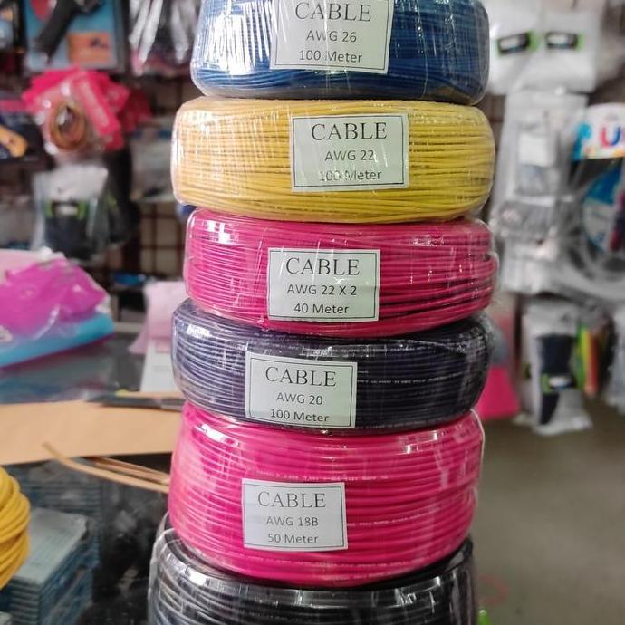Promo Kabel AWG18 18AWG 100m 100 Meter AWG18 made in JAPAN Cable ton awg 18 Diskon