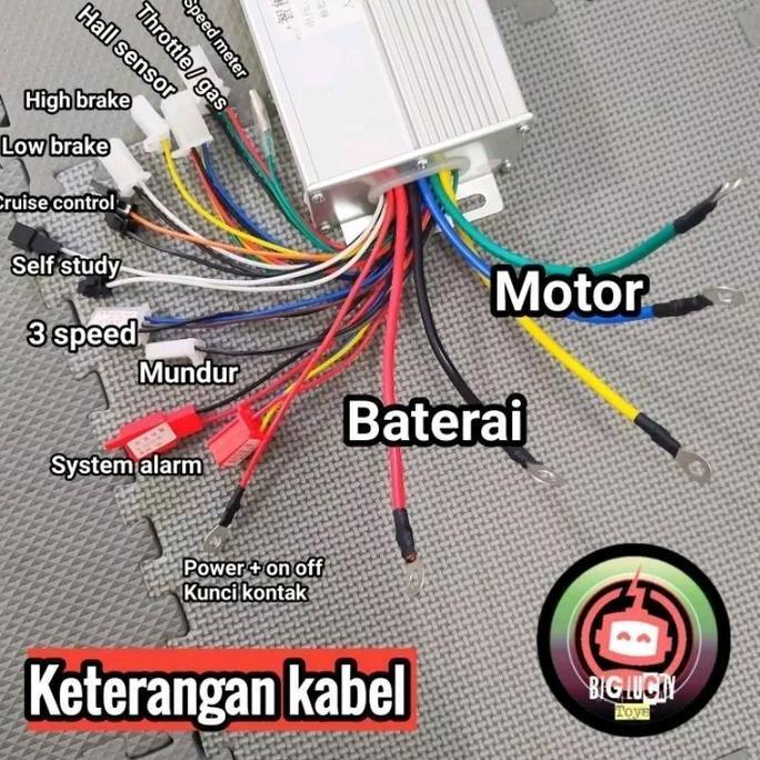 CONTROLLER SEPEDA LISTRIK UNIVERSAL 48V 500W KONTROLER CONTROLER 48VOLT 500WATT MODUL BOX MESIN PENG
