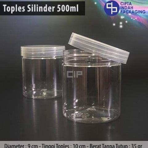 TOPLES PLASTIK PET 500 ML / JAR PREMIUM SERBAGUNA