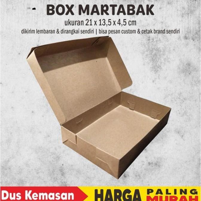 KOTAK MARTABAK / BOX MARTABAK KRAFT LAMINASI POLOS