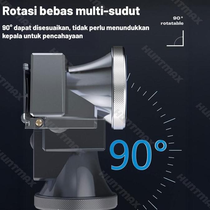 Puncakx- Huntmax L56 Senter Kepala Portable / Senter Waterproof 60W 800Lumen 8000Mah