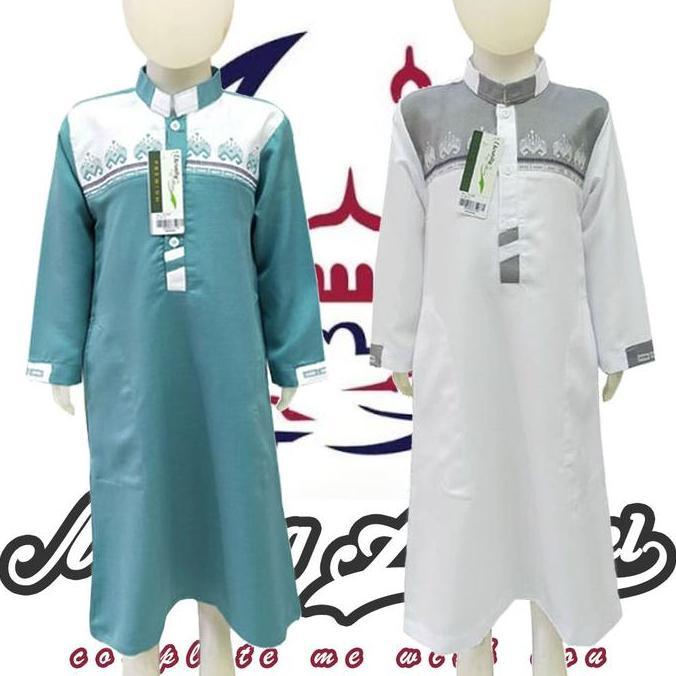 Koko Jubah Anak Laki2 Gamis Umur 3-12 Tahun Lengan Panjang Bahan Katun