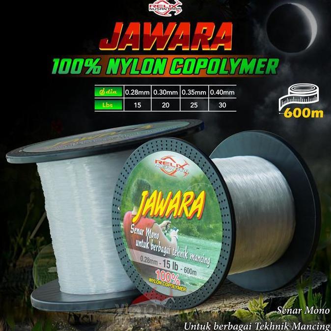 SENAR Pancing Nylon RELIX NUSANTARA JAWARA 600 METER | SENAR Pancing Nylon RELIX NUSANTARA JAWARA 60