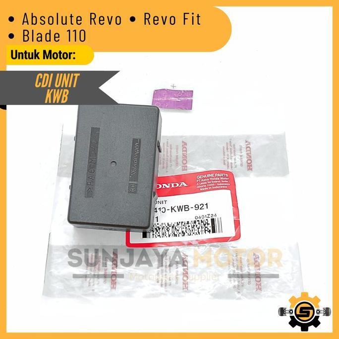 DI36 >> Capasitor Discharge Ignition Original Honda KWB CDI Unit Absolute Revo Blade 110 Revo Fit Or