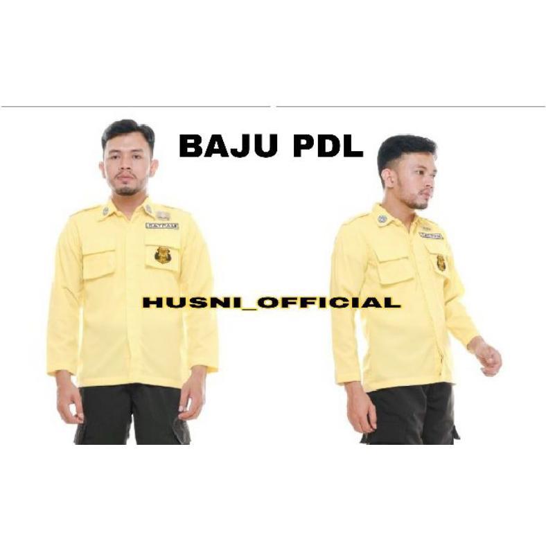 DISKON SERAGAM PDH SATPAM CREAM KREM/BAJU PDL SATPAM CREAM TERBARU/BAJU ATASAN SATPAM PDL/KEMEJA SAT