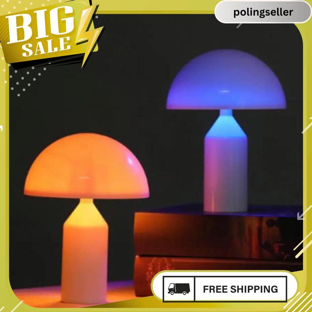 Nomaid.Id - Lampu Tidur Led Bentuk Jamur [Gratis Baterai Aa 2] - Lampu Meja Unik Cocok Untuk Pajanga