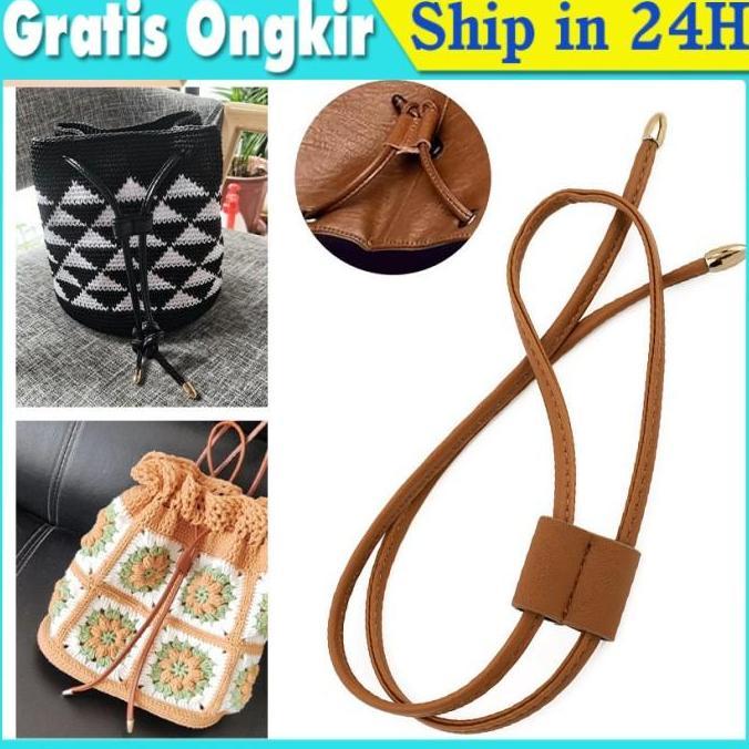 ORIZA Tali Tas Serut Untuk Tas Rajut Bucket Bahan Kulit Sintetis