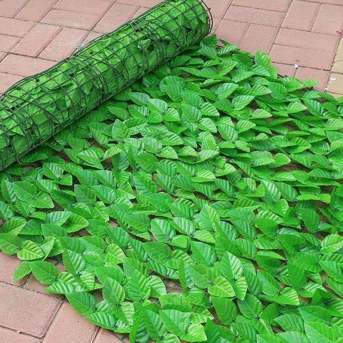 OCARA 300cm * 100-50cm Daun Hijau Ukuran Besar / Tanaman Hias Buatan / Dinding Hias Daun Hijau / Imp