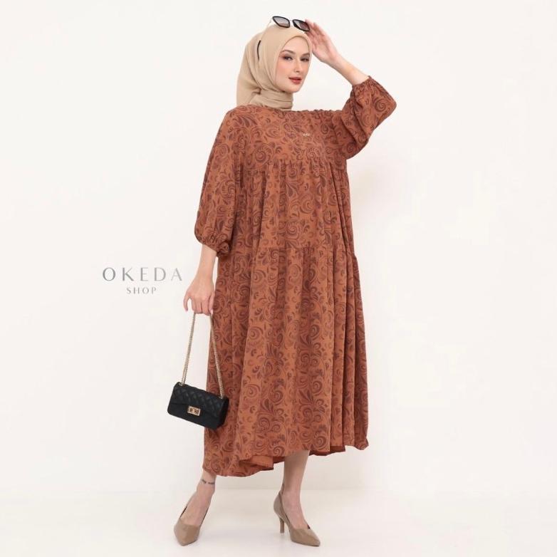 OkedaShop - QLOUDI LA MIDI - Midi Dress Wanita Termurah