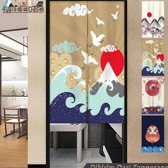 Gorden Pintu Tirai Hordeng Pintu Kamar Tirai Pintu Dapur Jepang