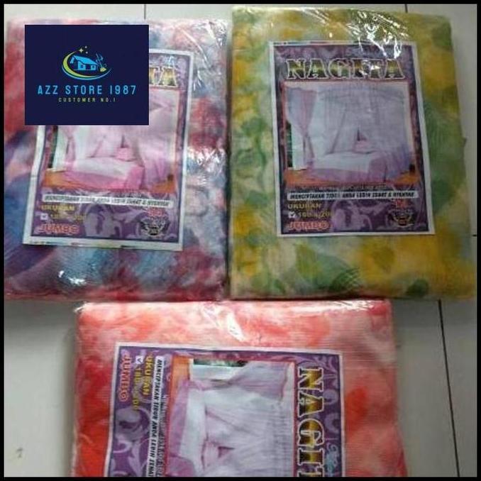 Kelambu Nyamuk Gantung Dewasa Jumbo Klambu Tidur Motif Bunga Terbaru