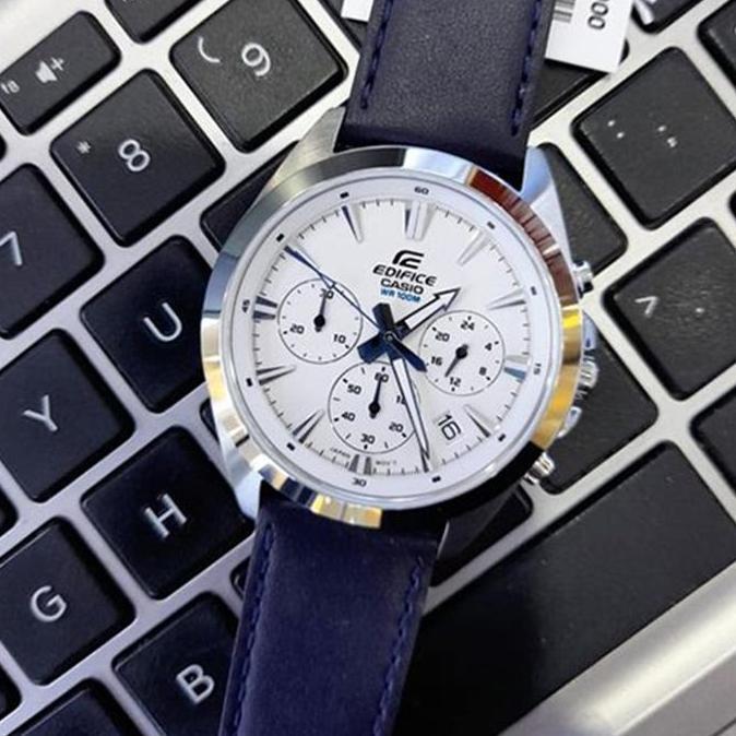 Sedia Casio Edifice Efv-630L-7Avudf Jam Tangan Pria Analog Leather Kulit Chronograph Efv-630L-7A Efv