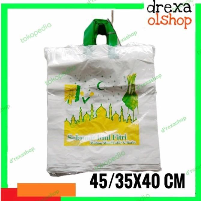 45/35x40 cm Kantong plastik motif idul fitri, tas parcel lebaran