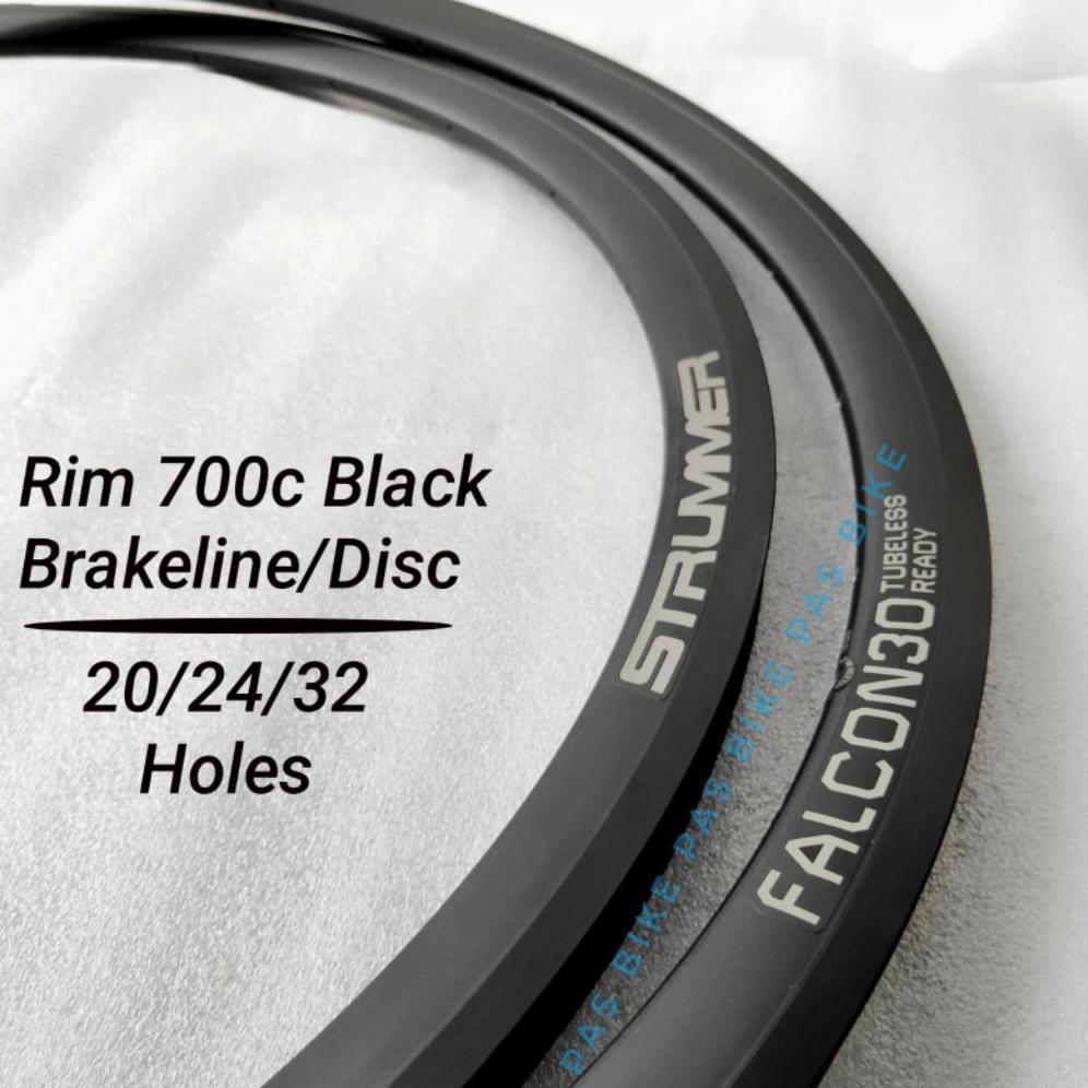 Rims 700C Velg Roadbike Brakeline Hitam Strummer Falcon