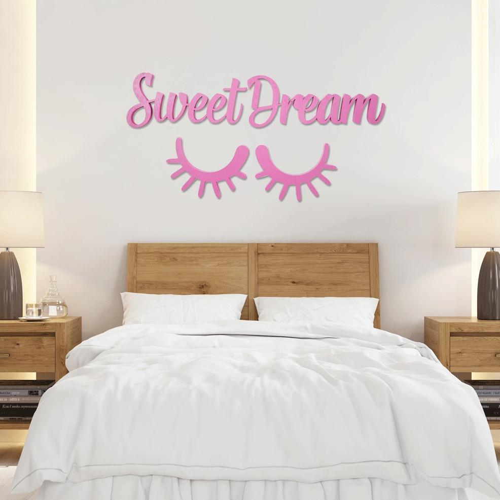 Hiasan dinding Kamar Sweet Dream dekorasi rumah ruangan kamar tidur Hiasan kayu