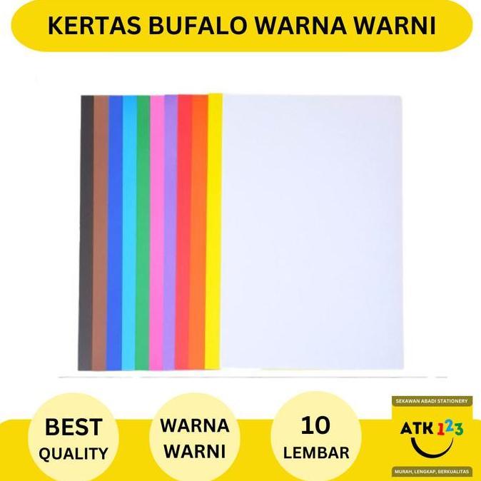 Kertas Bufalo Folio Warna Warni (isi 10 lembar)