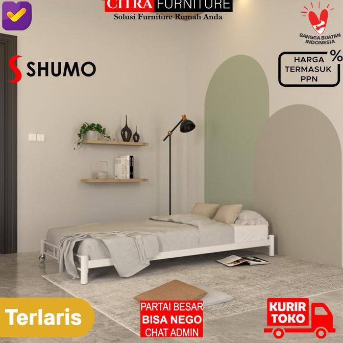 Ranjang Besi Sorong Minimalis 90 X190| Dipan Rangka Tempat Tidur Besi