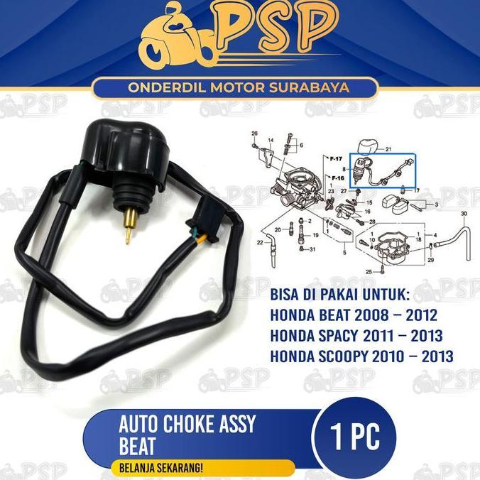 Promo Auto Choke Assy Beat - By Stater Otomatis Cuk Starter Switch Langsam Honda Beat Scoopy Spacy K