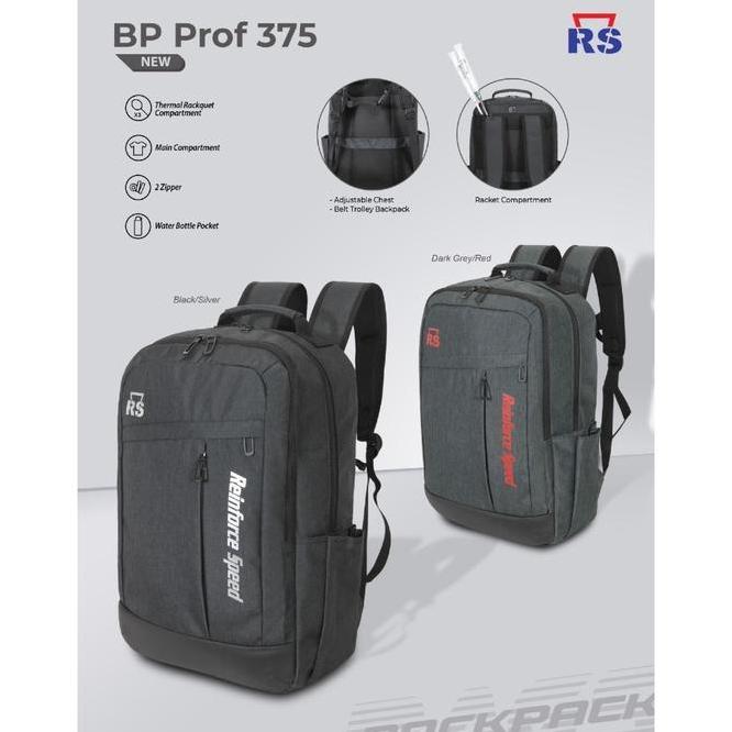 Tas Badminton Rs Backpack BP PROF 375 Ransel RS Original Murah Berkualitas