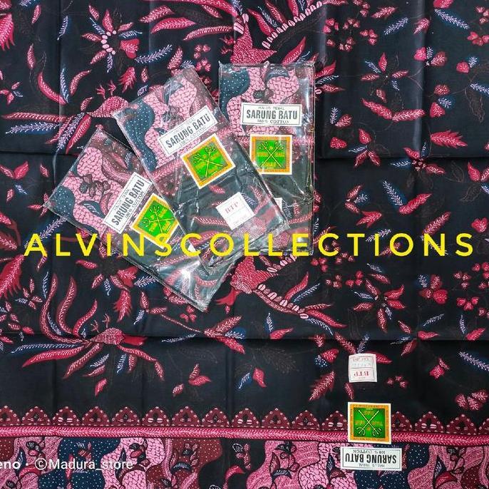 Spesial Sarung Madura Merak Hitam Manis Belum Dijahit / Sarung Batu Hitam Manis / Sarung Batik Madur