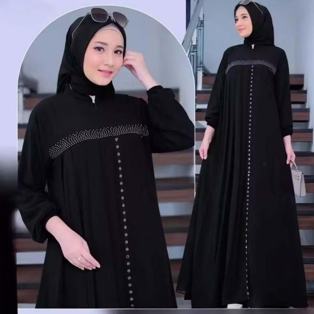 HOT DEALS Anggun Dress Pakaian Viral 2026 Bahan CerutyBabyDoll Gamis Pesta Mewah Dres Kondangan Gami
