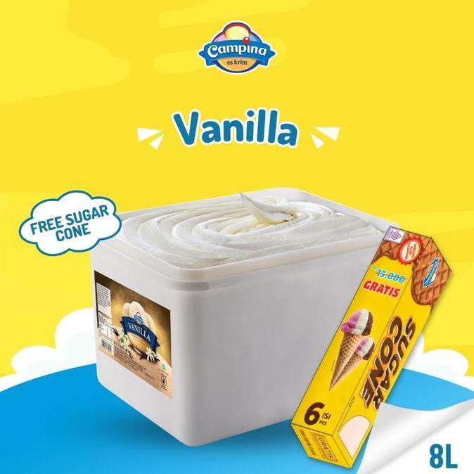 Campina 8 Liter Vanilla - Es Krim