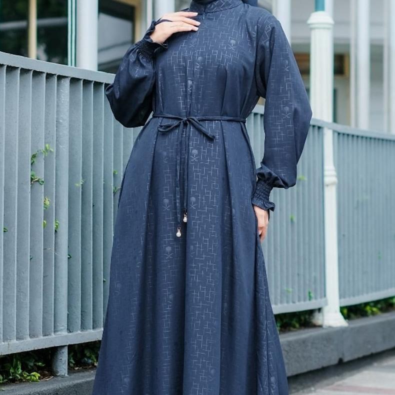 BEST DEALS AZMI 93 -  GAMIS ABAYA TURKI POLOS EMBOS PALM GAMIS DRESS MUSLIM LD 120