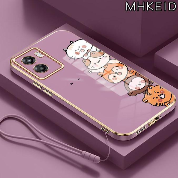 Sedia Mhkeid Casing Hp Untuk Oppo A57 2022 A77 2022 A57S A57E A77S Case Pola Hewan Kartun Kasing Sil