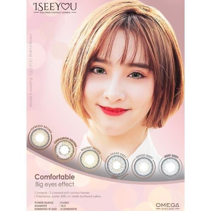 Eyex- Softlens Minus Omega I See You 14.5Mm (Shade Grey) + Tempat Soflen