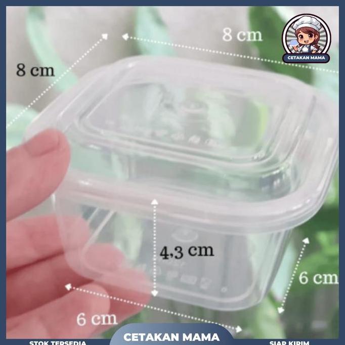 Saveme- [25Pcs] Thinwall Puding Mini Volume 120Ml Bentuk Square Isi 25Pcs / Tempat Puding Mini / Wad