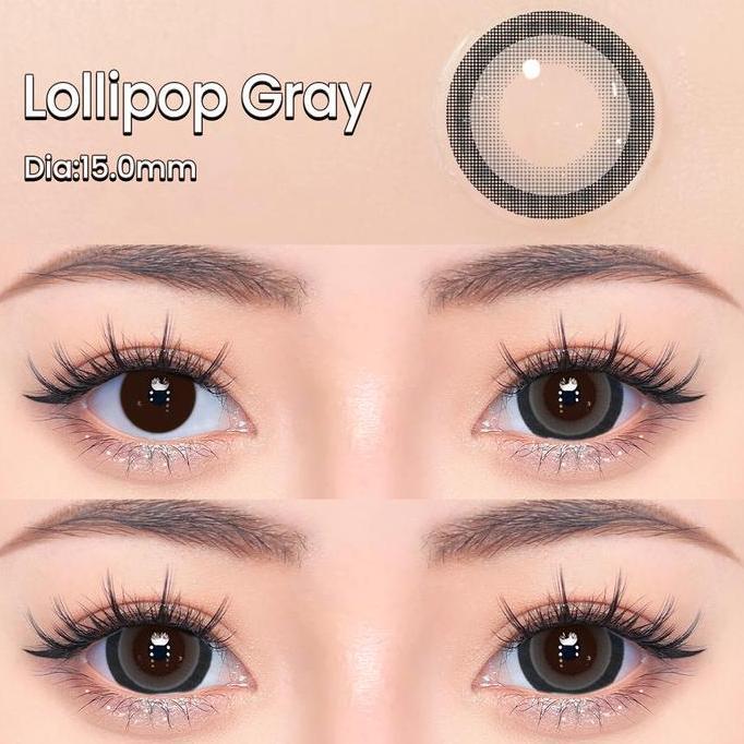 Eyex- [Cod] Uyaai Softlens Lollipop Color Lensa Kontak  Big Eyes 14.2-15 Mm 6 Month Contact Lens