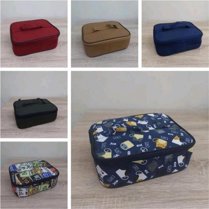 Saveme- Tas Bekal Kanvas Lucu Untuk Makanan Anak Dan Dewasa - Model Kotak Lunchbag Tas Bekal Makan K