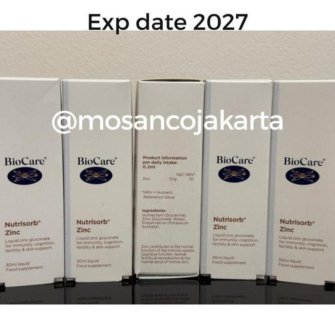 Clearx- Ready Stock Biocare Nutrisorb Zinc 30Ml