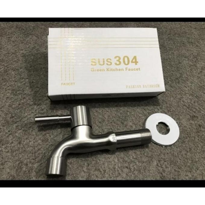 Kran tembok long stainless / kran tembok panjang stainless