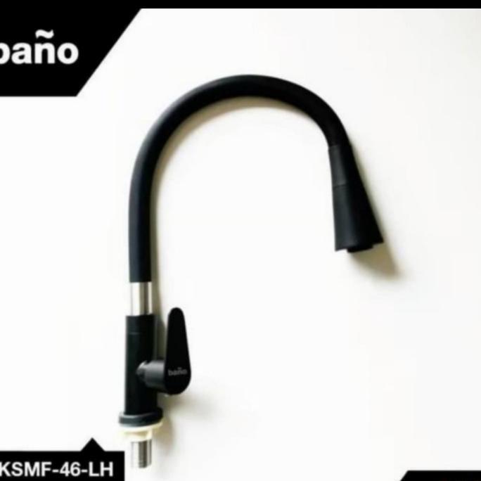 kran cuci piring flexibel hitam / kran angsa hitam Wastafel