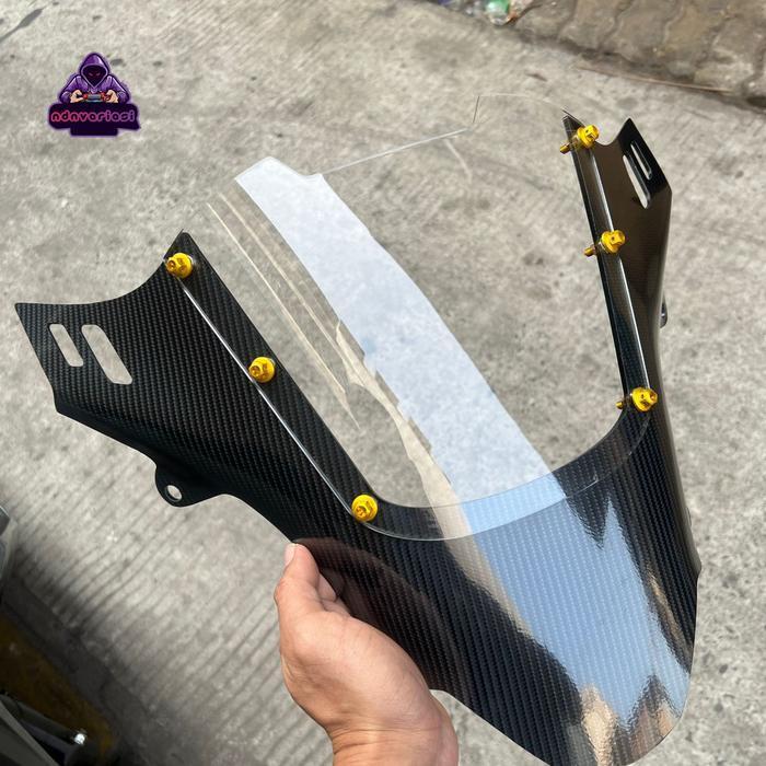 Visor Ceper Twotone - Visor Pcx 160 - Visor Karbon Original Dan Terpercaya
